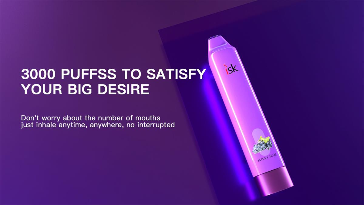 ISK013 พอตใช้แล้วทิ้ง 3000 พัฟ ปรับกระแสลมได้ ชาร์จใหม่ได้ Puffs Disposable POD Thailand