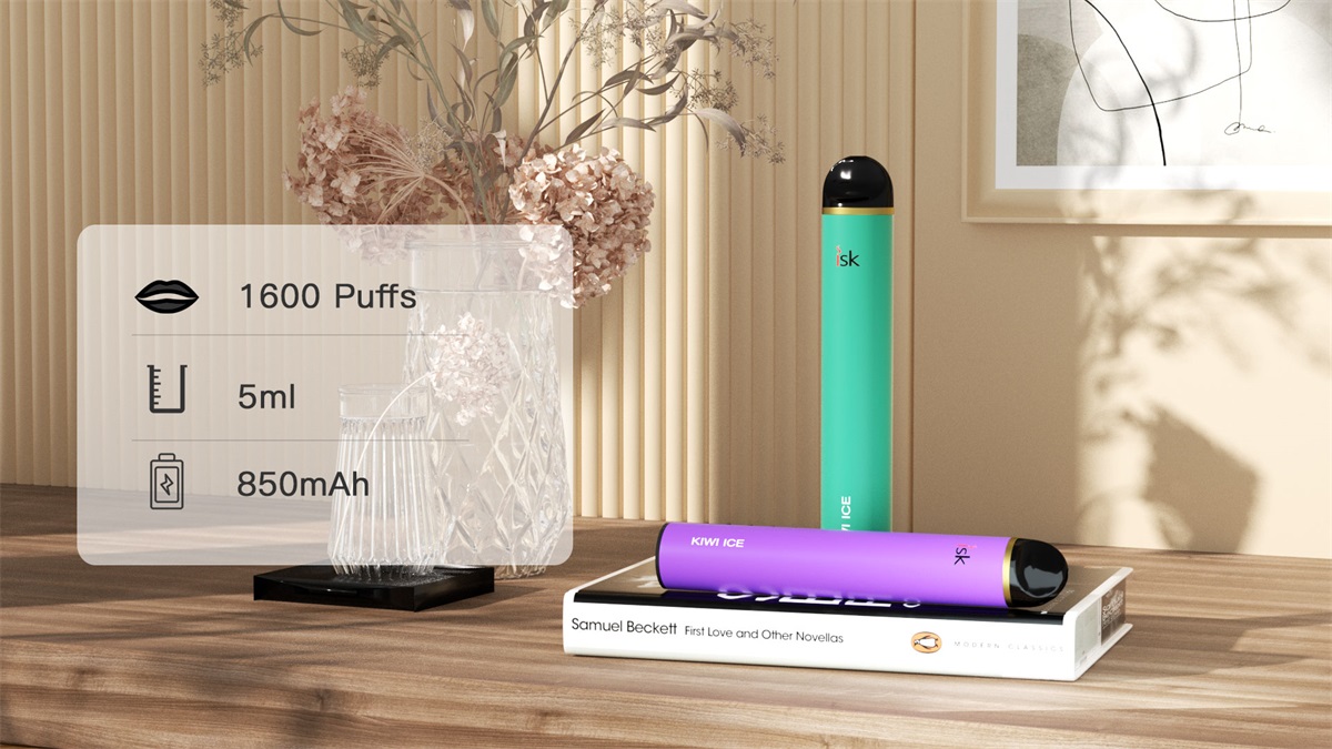 ISK034 พอตใช้แล้วทิ้ง 1600 พัฟ สี่เหลี่ยมผืนผ้า Puffs Disposable POD Thailand